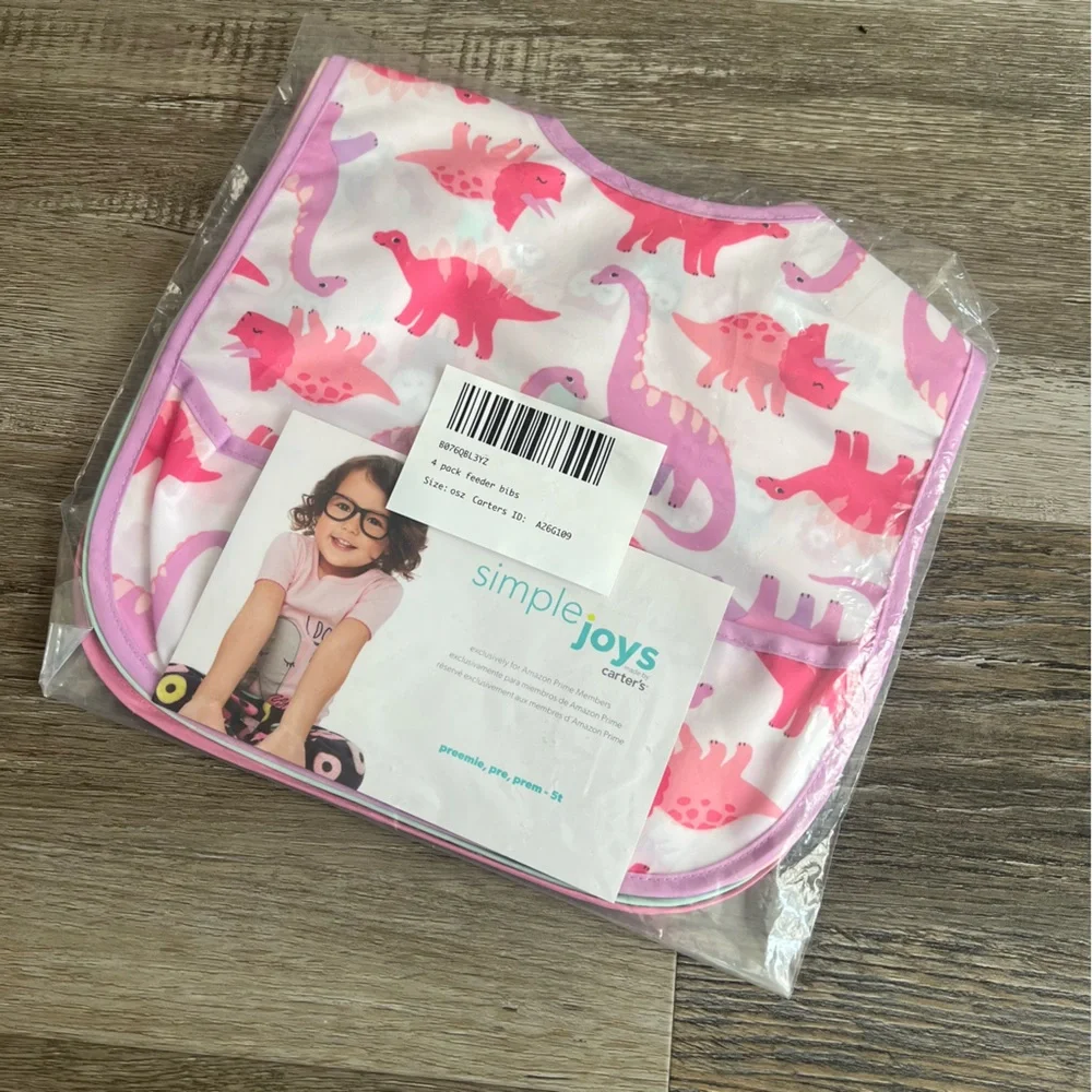 NWT Simple Joys by Carter’s 4 Pack Feeder Bibs